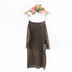 Suede-Like Dark Hunter Green Dress